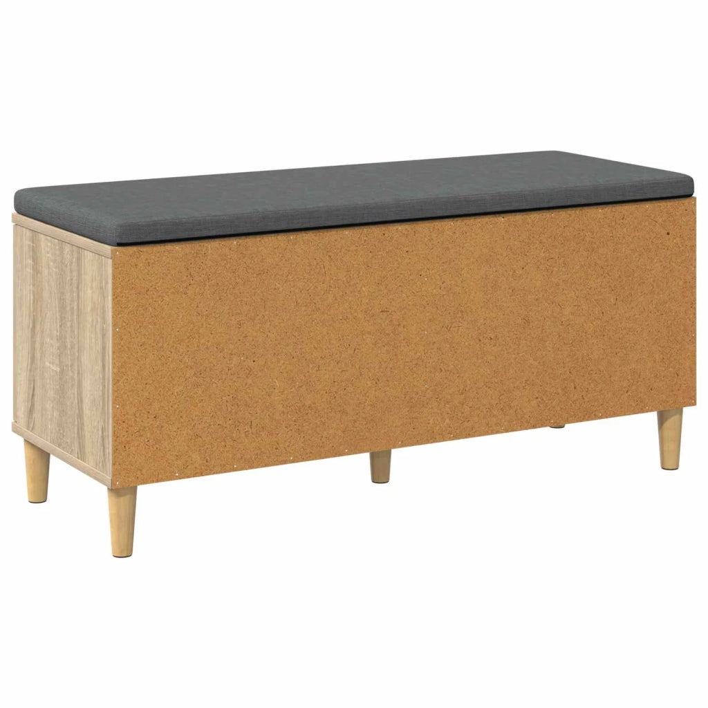 Panca per ingresso con cuscino Rovere Sonoma 100 x 38 x 46 cm