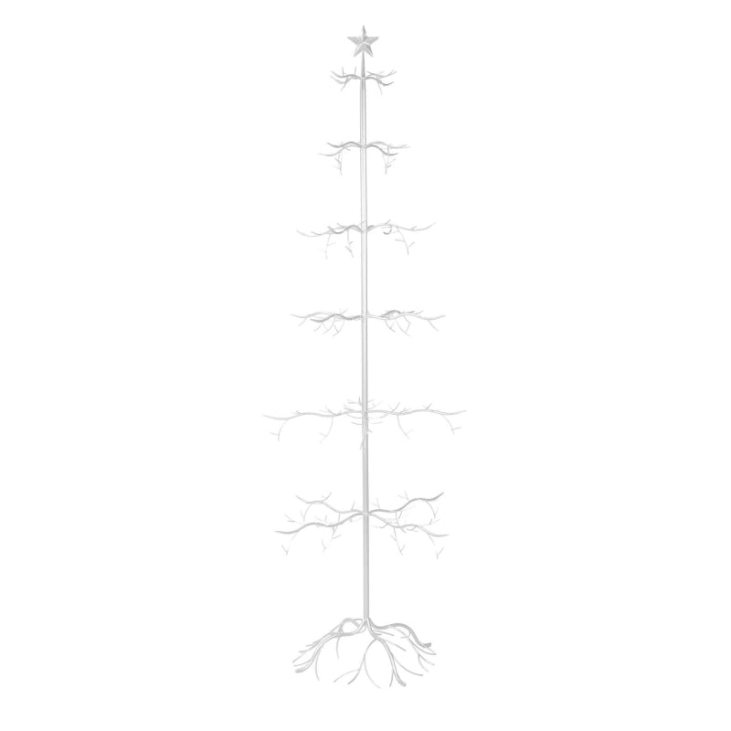 Albero di natale metallo bianco cm 73x73h200