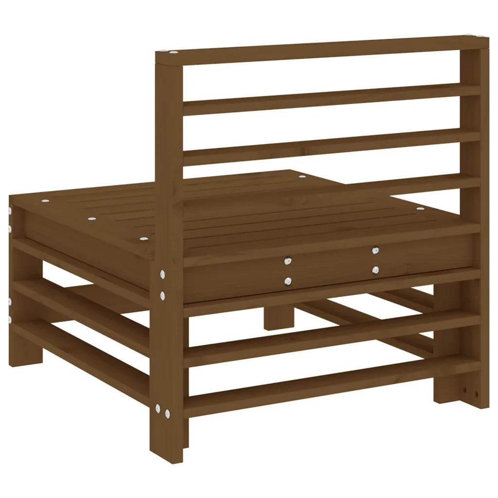 Divano Centrale da Giardino Marrone Ambra Legno Massello Pino 825614
