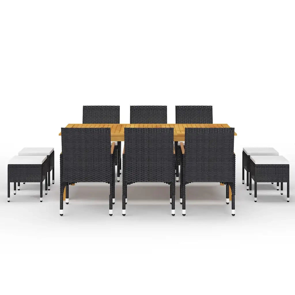 Set Mobili da Pranzo per Giardino 11 pz Nerocod mxl 117395