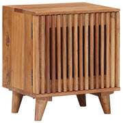 Comodino | Armadio da Notte | Mobiletto da notte a muro fatto a mano Marrone Teak 40 x 30 x 45 cm