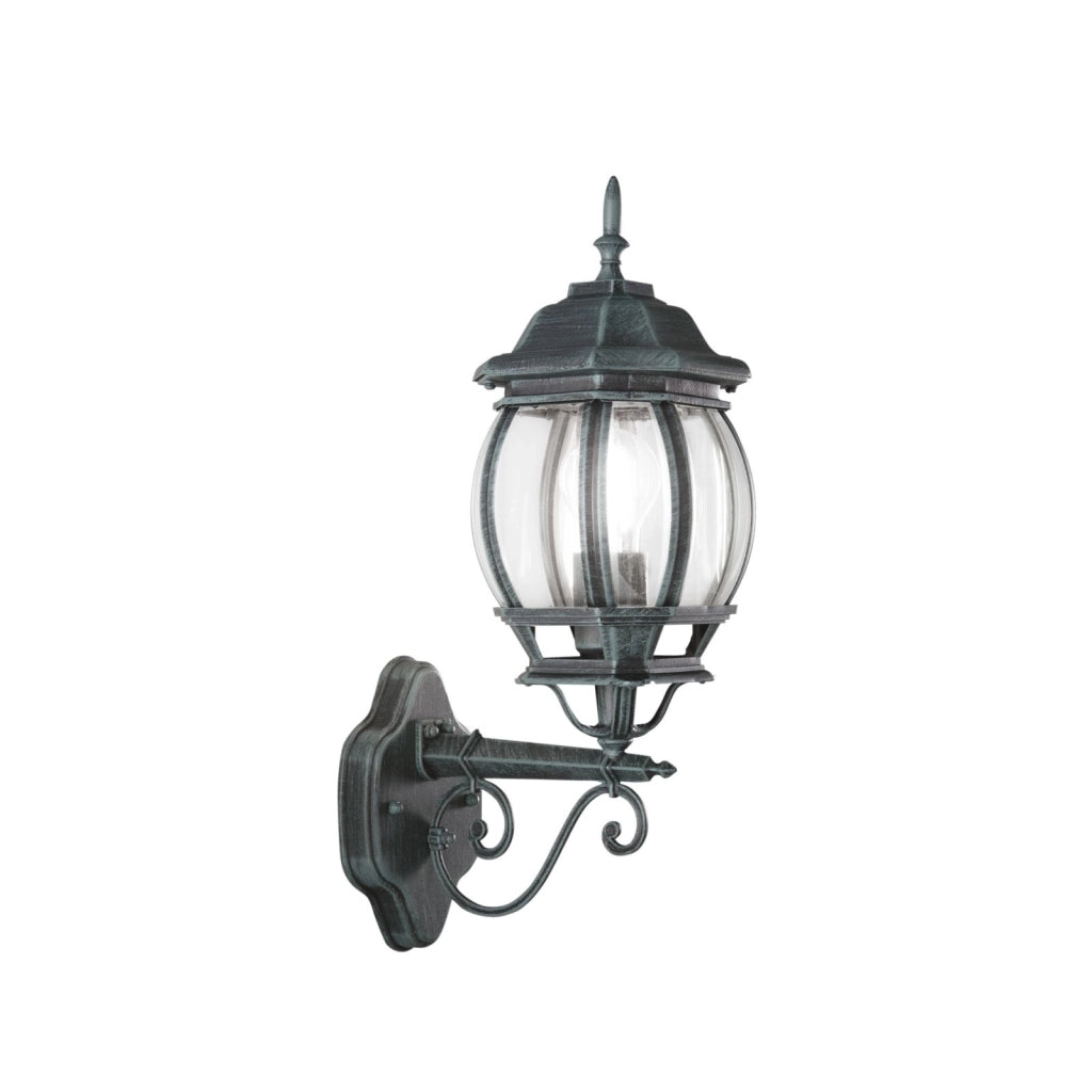 APPLIQUE UP SANTIAGO NERA E VERDE 1 LUCE ATTACCO E27 IP44 15,5X25X46CM