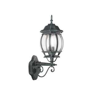 APPLIQUE UP SANTIAGO NERA E VERDE 1 LUCE ATTACCO E27 IP44 15,5X25X46CM