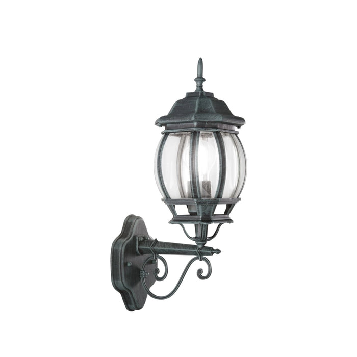 APPLIQUE UP SANTIAGO NERA E VERDE 1 LUCE ATTACCO E27 IP44 15,5X25X46CM