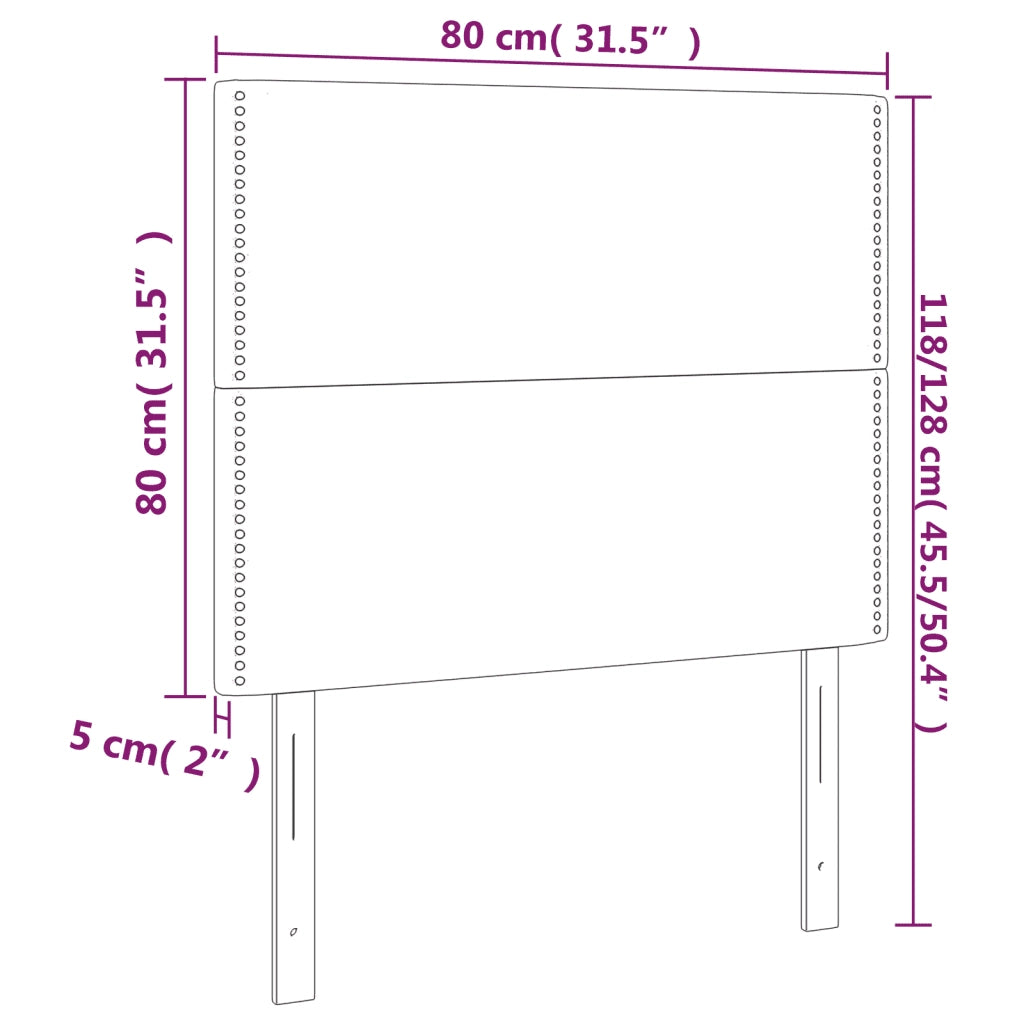 Testiera-Testata Decorativa Grigio Scuro 80x5x118/128 cm Velluto 602898
