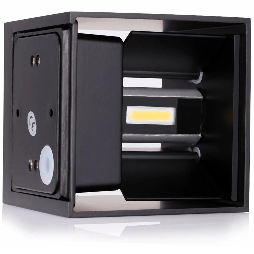 Trade Shop - Applique Cubo Led Impermeabile Da Esterno Da Parete In Alluminio Da 10w 1200 Lmn - -bianco Caldo      -