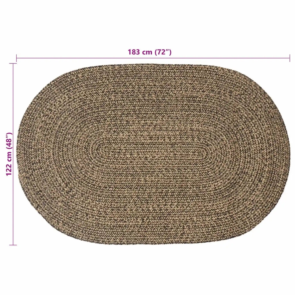 Tappeti per area Nero 122 x 183 cm Juta 42010655