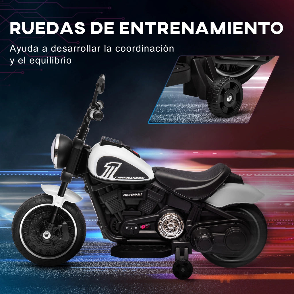 Moto Elettrica Bambini 18-36 Meses ¨C zephmum ¨C Bianco 6V