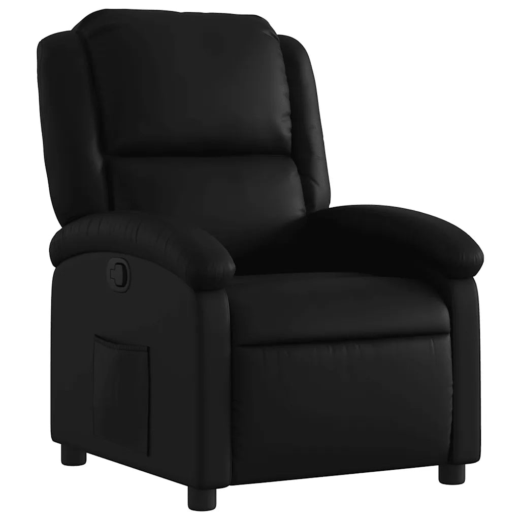 Divano Sedia-Poltrona reclinabile in Similpelle Nera 662305