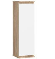Armadietto a parete con ante strette AKORD W30 Sonoma Quercia 30 cm 1 anta inserto frontale Bianco 30x30x99 cm