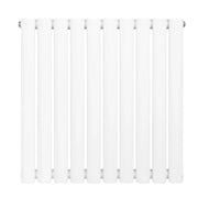 Radiatore Orizzontale Design Ovale Colonna Singola Bianco 600x600 mm