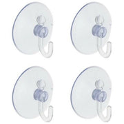 Trade Shop - Set 4 Ganci Appendini A Ventosa Trasparenti Per Casa Bagno Cucina -