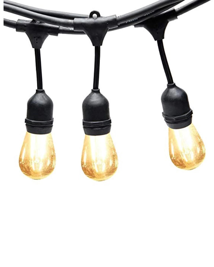 Catenaria Stringa Luminosa da Esterno E27 – 10 Portalampada, 10 Metri, Collegabile fino a 100m, IP54