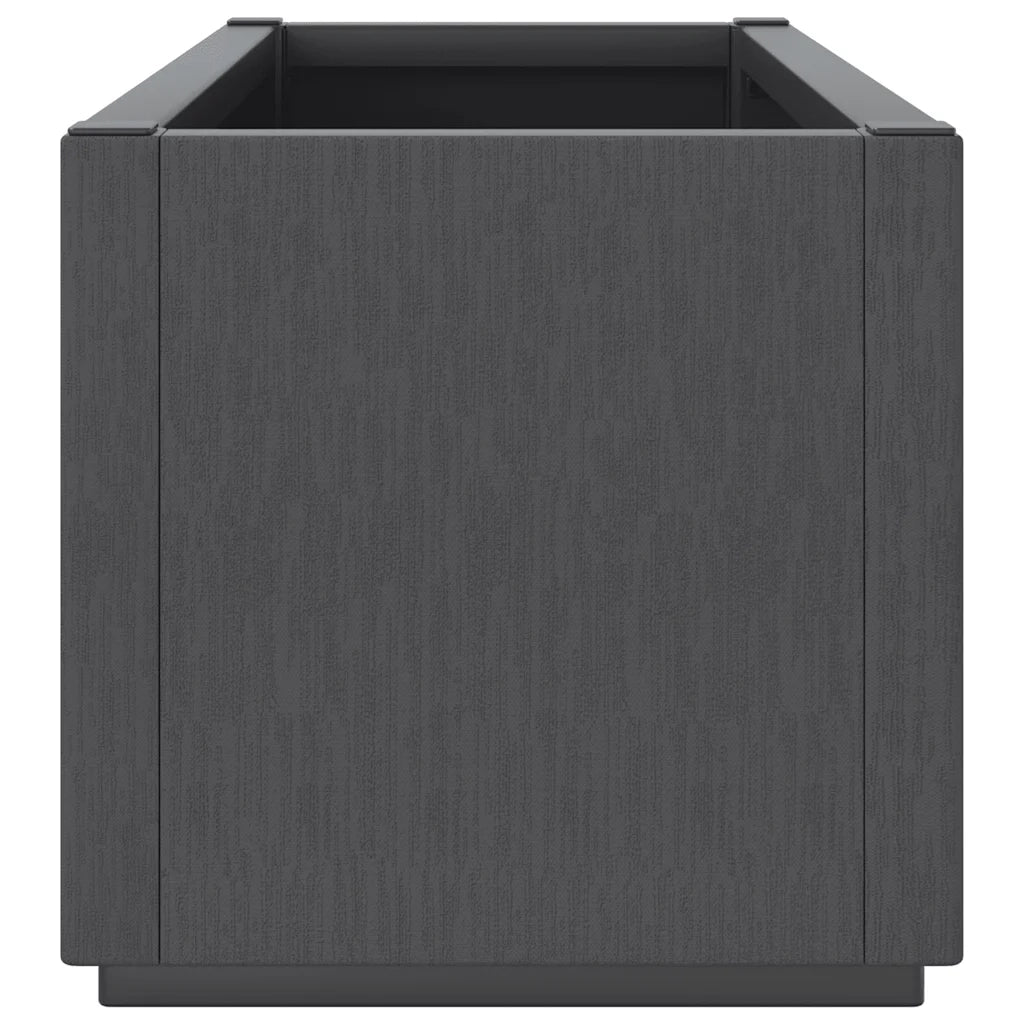 Fioriera | Cassetta per fiori | Vaso da Giardino Grigio Scuro 80x36x35 cm in PP