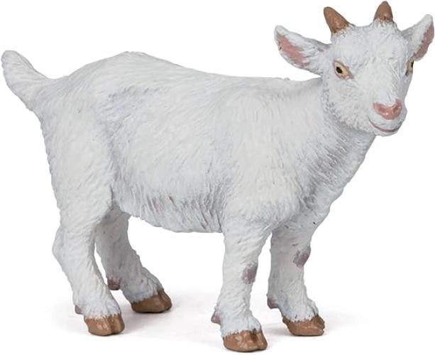 Papo -Dipinta a mano- figurina-Vita nella fattoria-Capretto bianco-51146-Collezione -Adatto a bambini e bambine - A part
