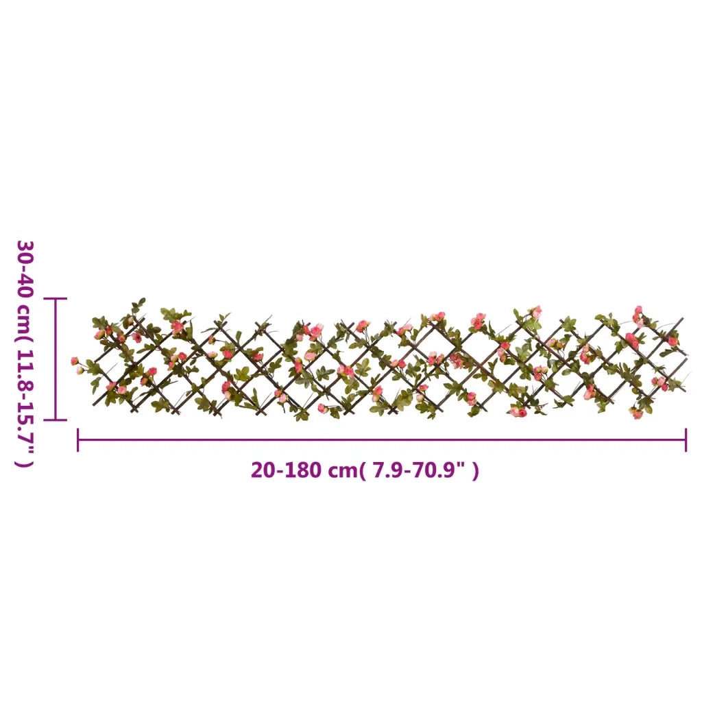 Traliccio Edera Artificiale Espandibile 5pz Rosa Scuro 180x20cm 366577