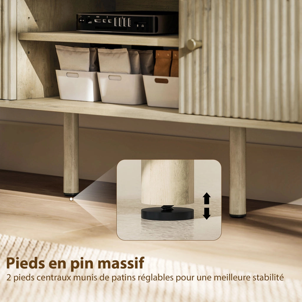 Mobile TV fino a 65 pollici ¨C zephmum ¨C quercia 140x35x49