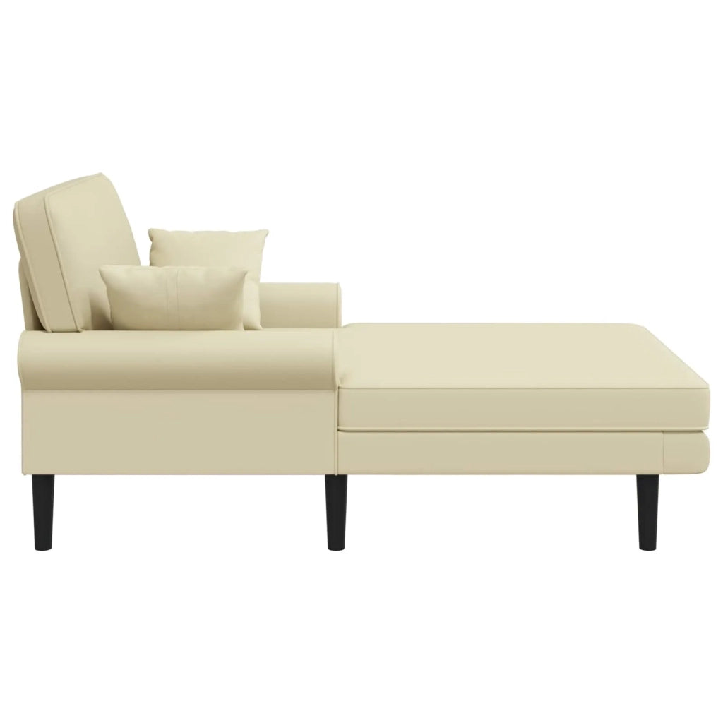 Chaise longue Crema Similpelle 42048094