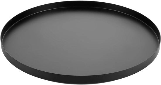 Piatto decorativo da tavolo - adatto per la vetrina natalizia e gli accessori - Ø 32 cm - nero - acciaio inox