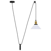 Lampada Sospensione Regolabile E27 Bianco Lucido ?22cm Metallo CFW1324317