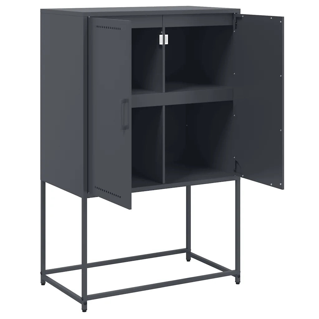 Credenza-Buffet-Armadio da cucina Antracite 68,5x38,5x107 cm in Acciaio 869427
