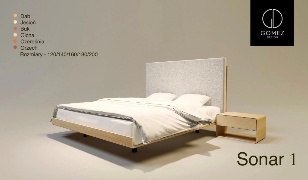 LETTO IMBOTTITO SONAR ONE 180x200 SOLIK OAK NATURALE