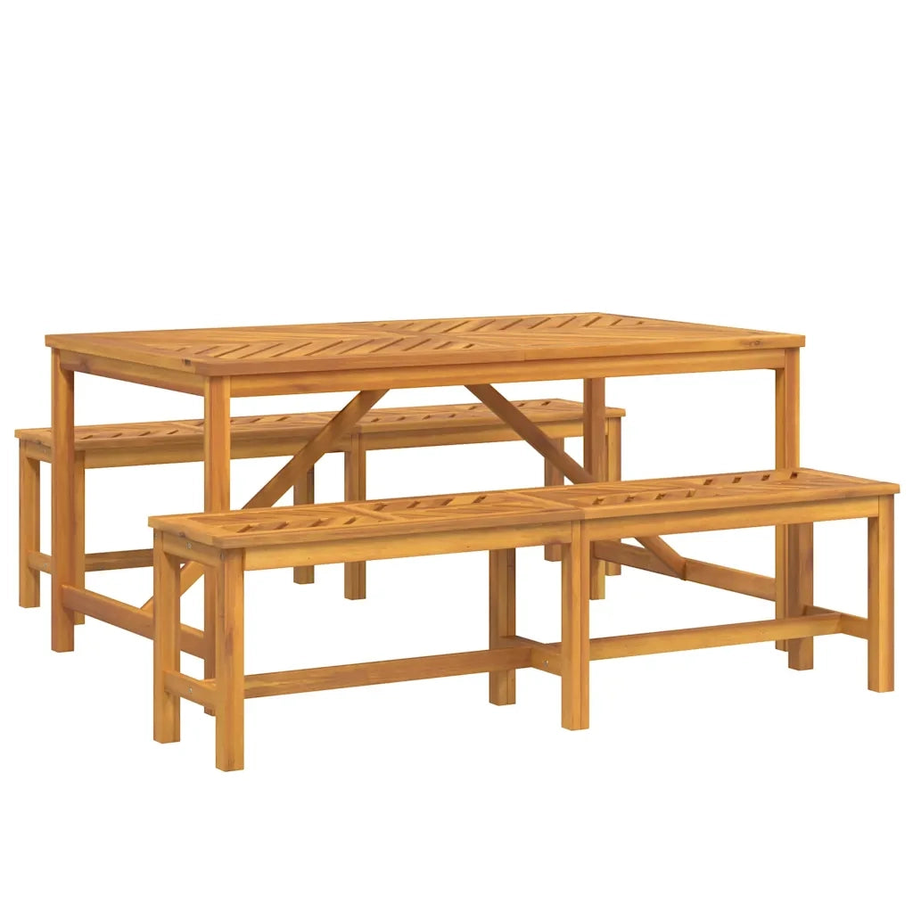 Set da Pranzo per Giardino 3 pcs Marrone 3154115