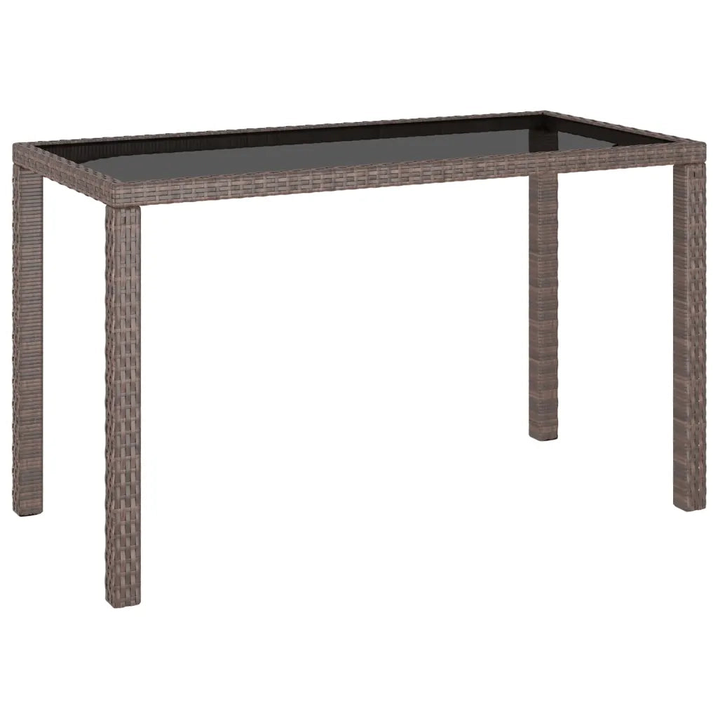 Set da Pranzo da Giardino 6 pz con Cuscini Polyrattan Marrone 43904