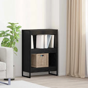 Armadio per Libri Rovere Nero 60 x 30 x 86,5 cm