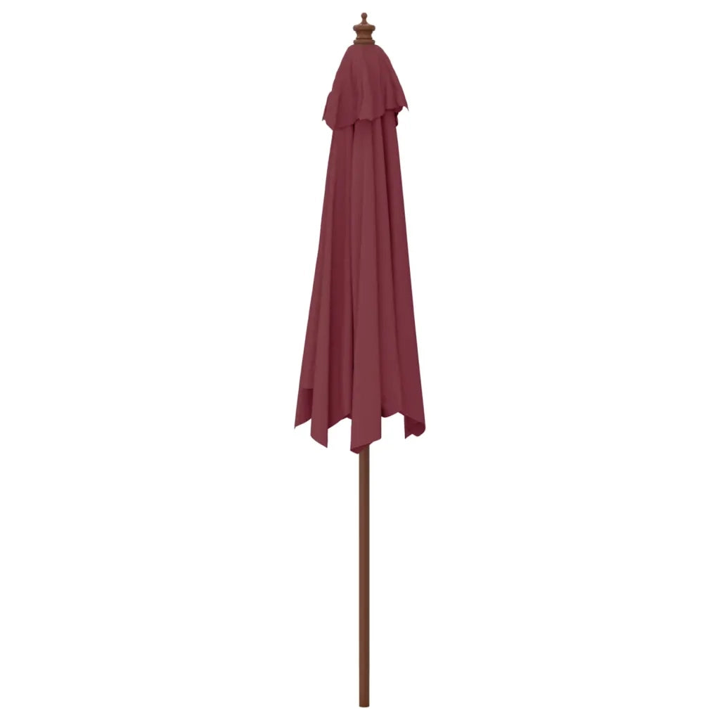 Ombrellone da Giardino con Palo in Legno Bordeaux 299x240 cm 363171