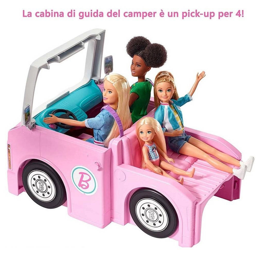 Trade Shop - Playset Camper Dei Sogni 3 In 1 Con 3 Veicoli E 50 Accessori Giocattolo -