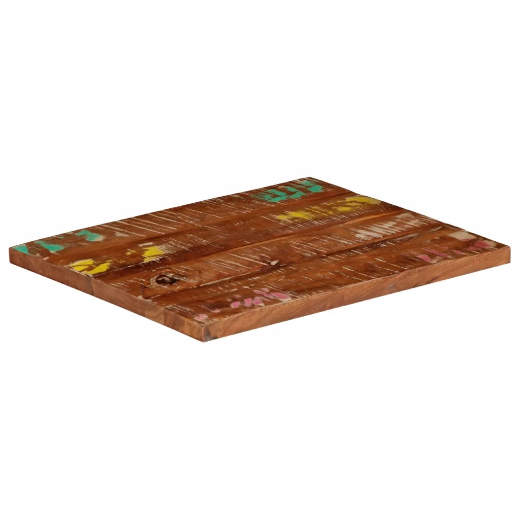 Piano Tavolo 60x50x3,8 cm Rettangolare in Massello di Recupero
