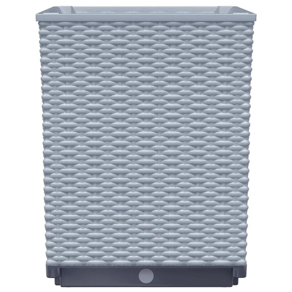 2 pz Fioriere | Cassetta per fiori | Vaso Grigio Chiaro 30x30x37 cm in Polipropilene