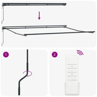 Struttura della tenda Rosso e Bianco 450 × 300 cm 3330926