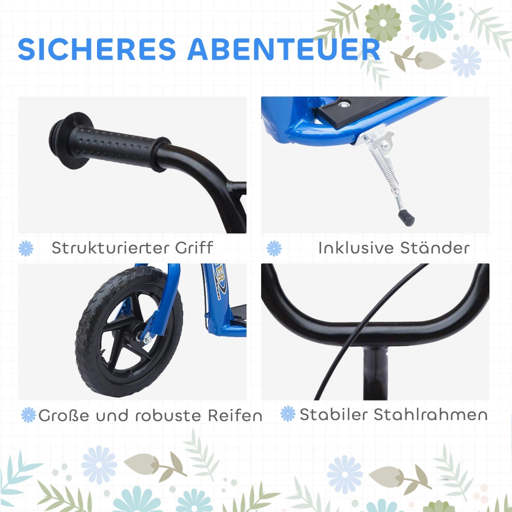 Scooter per Bambini con Freni e Ruote Grandi ¨C zephmum ¨C Blu
