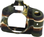 Hoes siliconica premium per fotocamera Nikon D3100 D3200 - Antislip e personalizzabile - Con design a pulsante per facile utilizzo - Disponibile in diverse colori (Camo)
