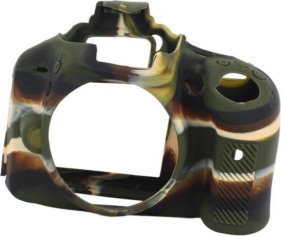Hoes siliconica premium per fotocamera Nikon D3100 D3200 - Antislip e personalizzabile - Con design a pulsante per facile utilizzo - Disponibile in diverse colori (Camo)