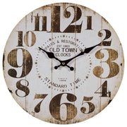 Orologio da parete in legno bianco d34x2h