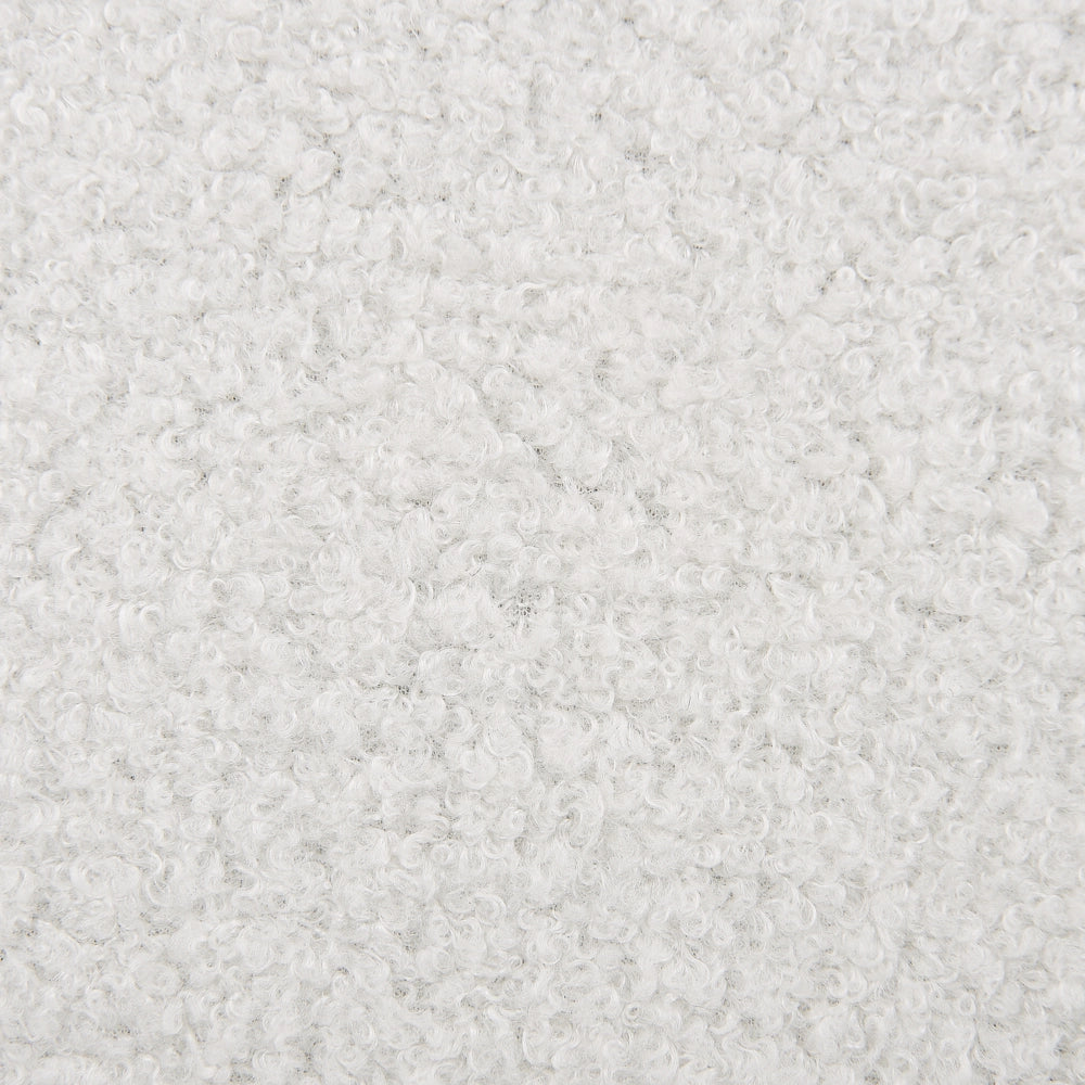 Sedia da ufficio girevole con altezza regolabile in tessuto boucle bianco stile moderno retrò ufficio di casa