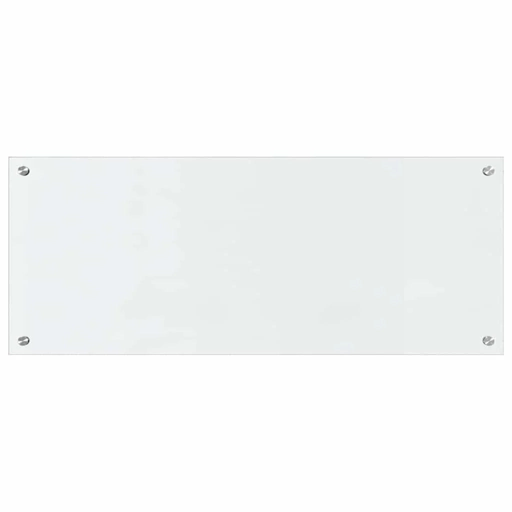 Set di 2 paraschizzi moderni per cucina 100 x 40 cm resistenti al calore facili da pulire in vetro temperato trasparente 02_0056303