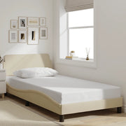 Giroletto-Struttura Letto Dover Crema 100x200 cm in Tessuto