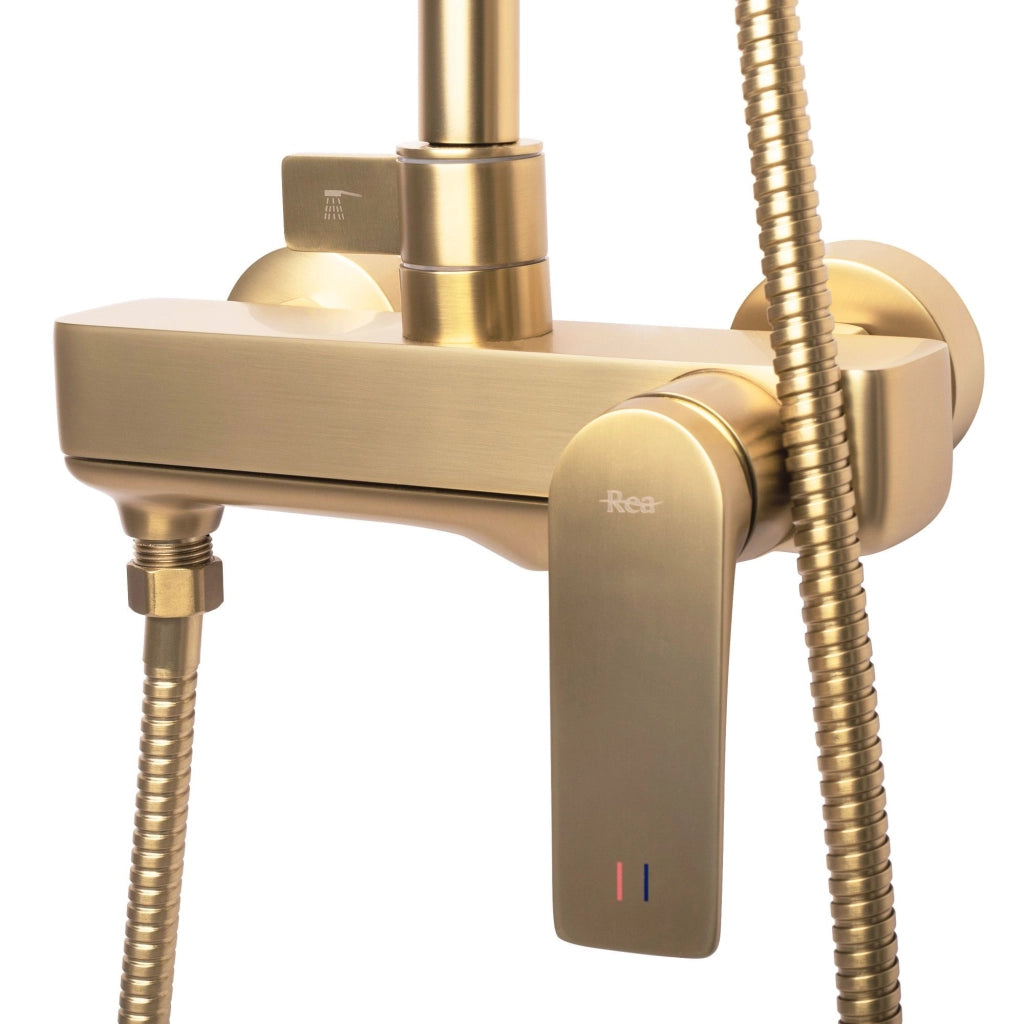 Set Doccia Rea Avalon Gold Brush