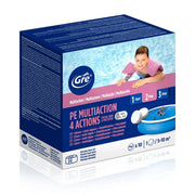 Kit Pulizia Piscine Cloro Antialghe Flocculante e Stabilizzatore Cloro