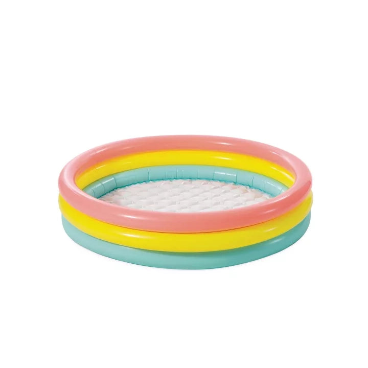 PISCINA GONFIABILE TONDA 3 ANELLI  +2 ANNI  ø cm.114x25h.  peso kg.1,20 (57412)    INTEX