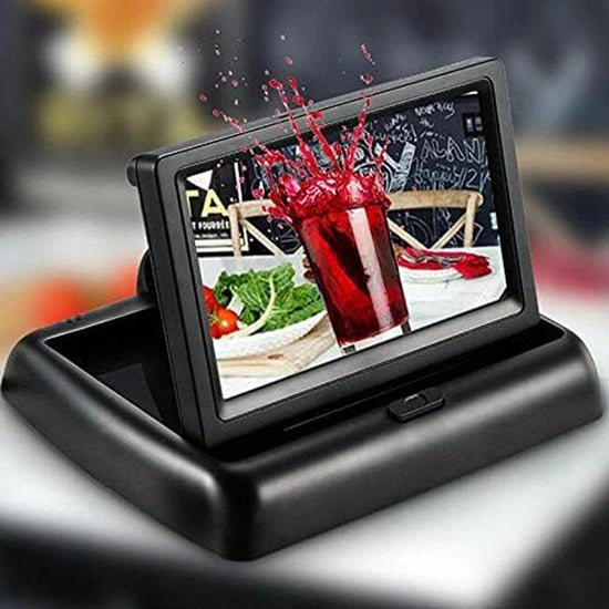 Cannoncino per auto per sedile posteriore: telecamera per sedile posteriore con visiva HD 720P, installazione facile, visione notturna cristallina e schermo rotativo 360° (KB40 4,3 pollici).