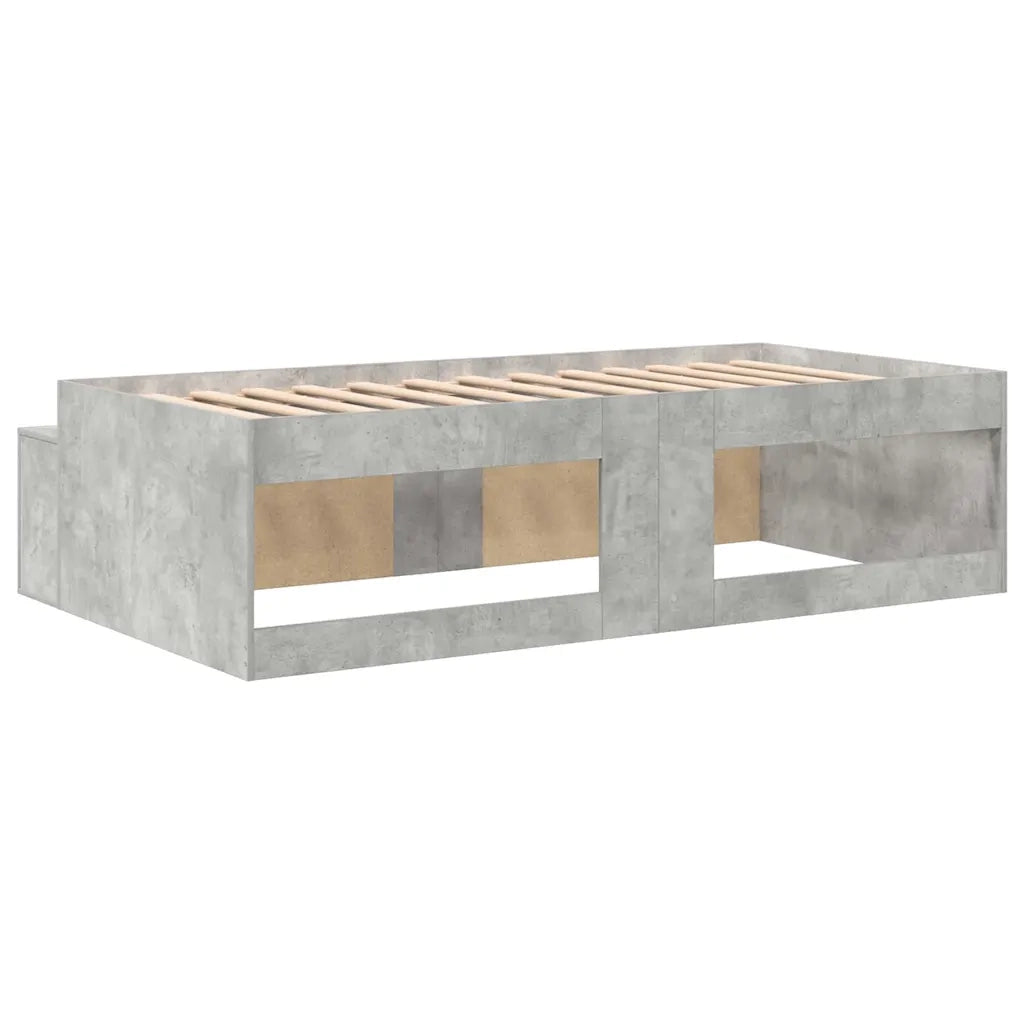 Struttura del letto con cassetto Grigio cemento 70 x 190 cm 3335216