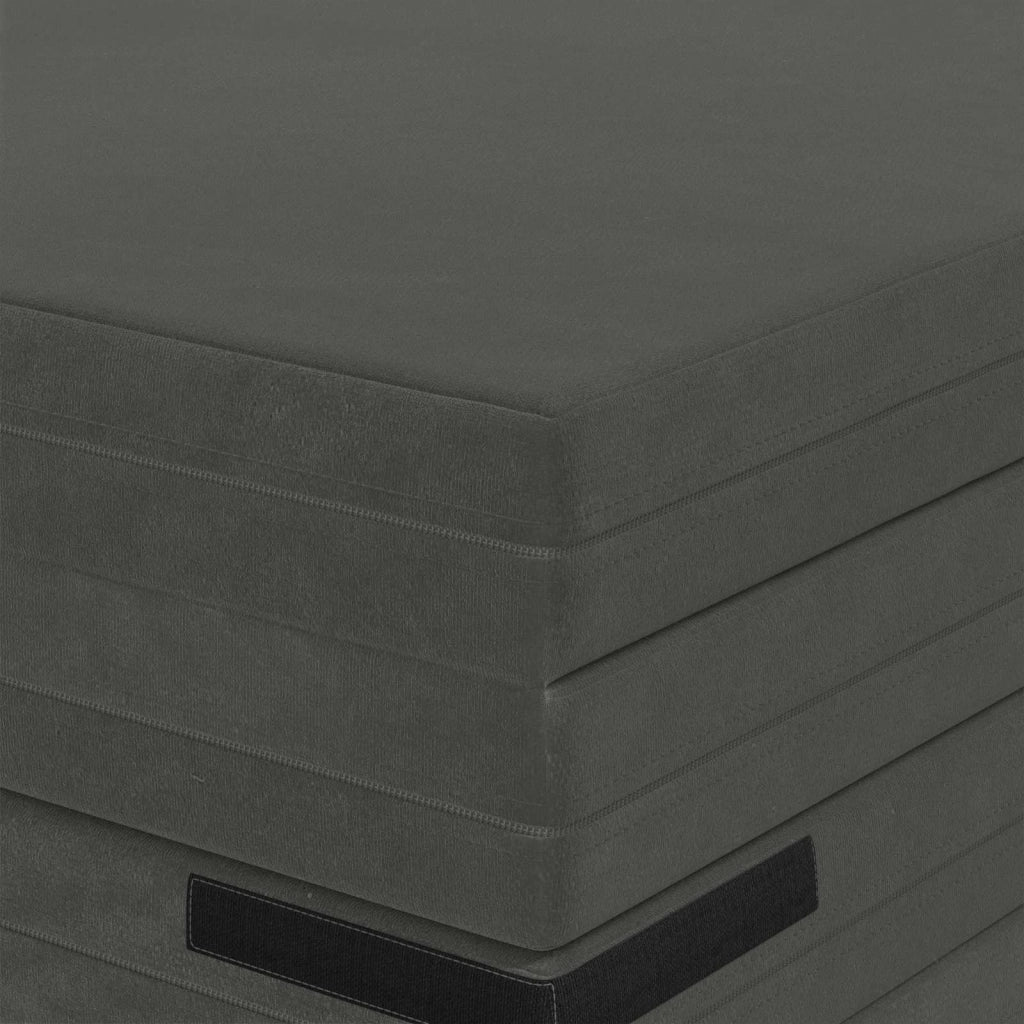 Divano Letto Pieghevole 140 x 67 x 15 cm Grigio Scuro 900276