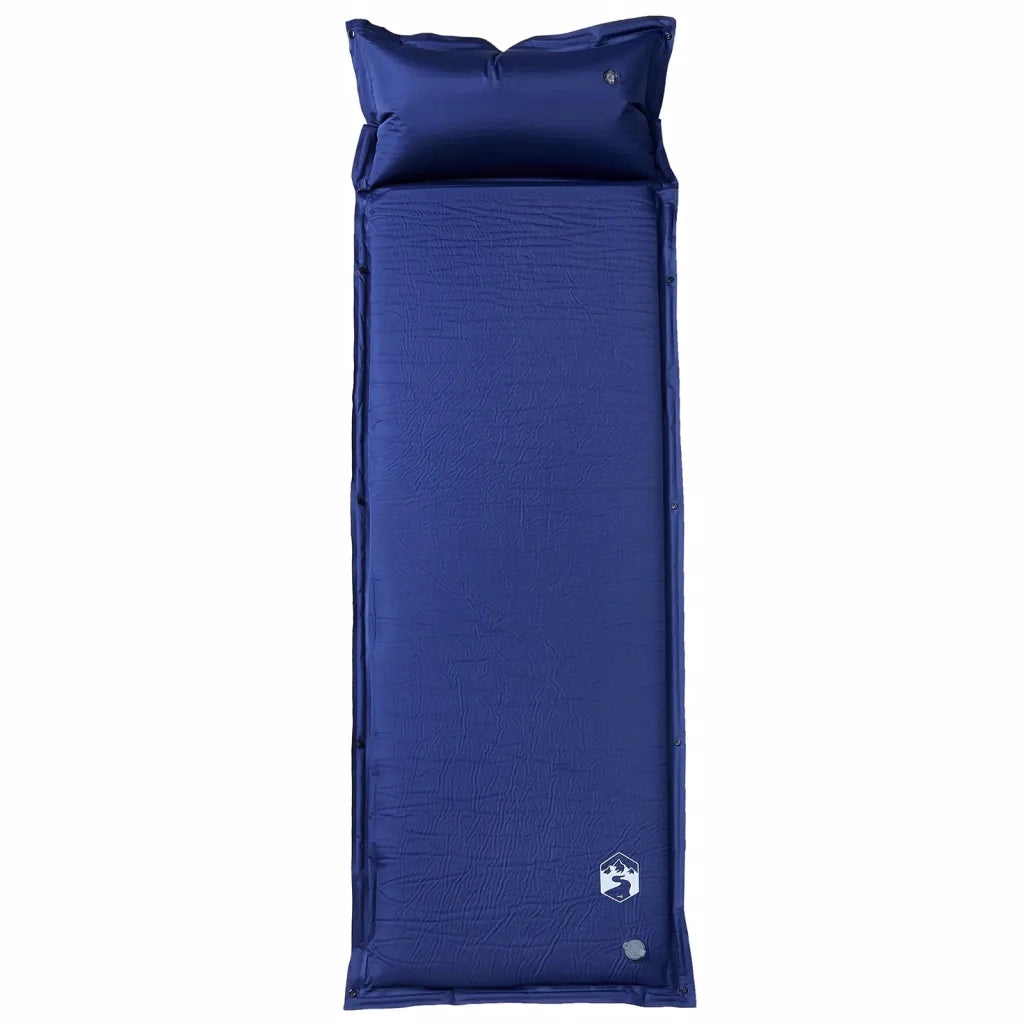 Materasso Campeggio Autogonfiabile Cuscini 1 Persona Blu Marino CFW6761566