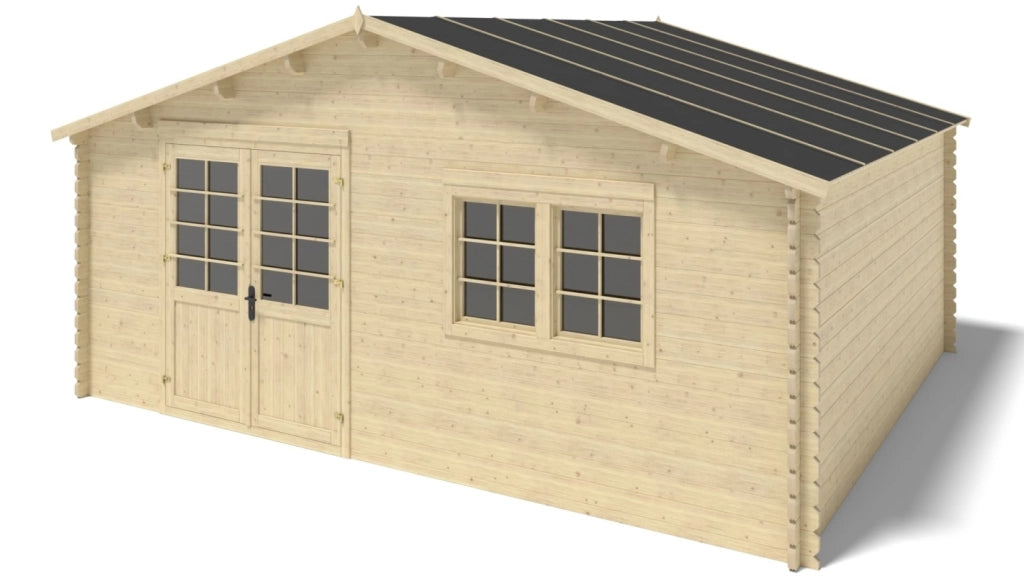 Casetta da giardino in legno - 30m2 - 6x5m - 40mm - colore: naturale - DOM747 - ALTANKA