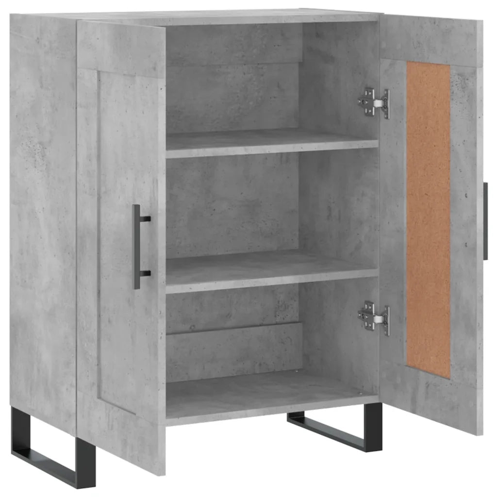 Credenza Grigio Cemento 69,5x34x90 cm in Legno Multistrato 830224